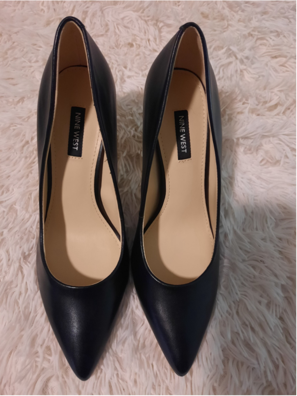 Women's Nine West Black Pointed Toe Stiletto Heels Size 8.5 - Picture 2 of 5